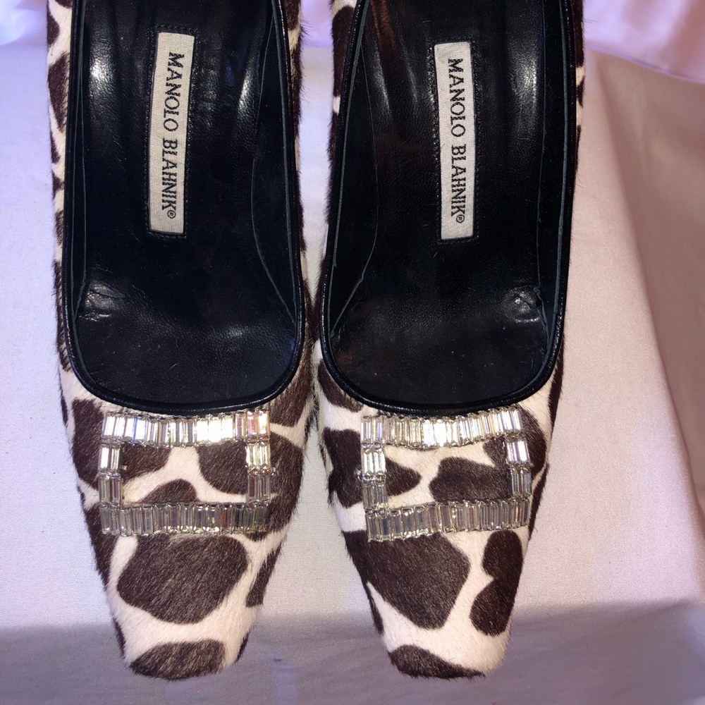 ❤️❤️SOLD❤️❤️Manolo Blahnik pony hair Animal